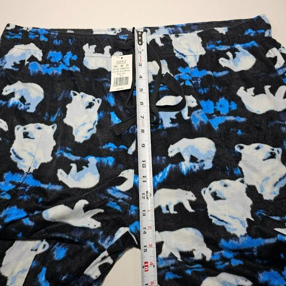 Cuddl Duds Fleece Pajama Pants NWT Wide Leg Men's XXL (38x30") Polar Bear Print - Picture 8 of 9